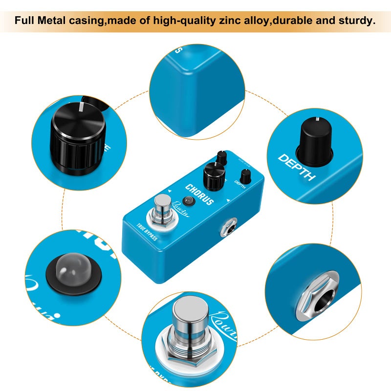 Rowin Analog Chorus Pedal for Electric Guitar Bass True Bypass LE-304 - Image 4