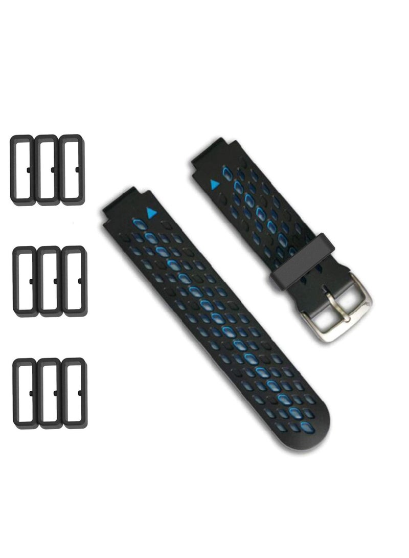 Y&D SYOSI 10 Pack Rubber Replacement Watch Band Strap Loops Silicone Keeper Retainer Holder Loop 20mm Black - Image 5