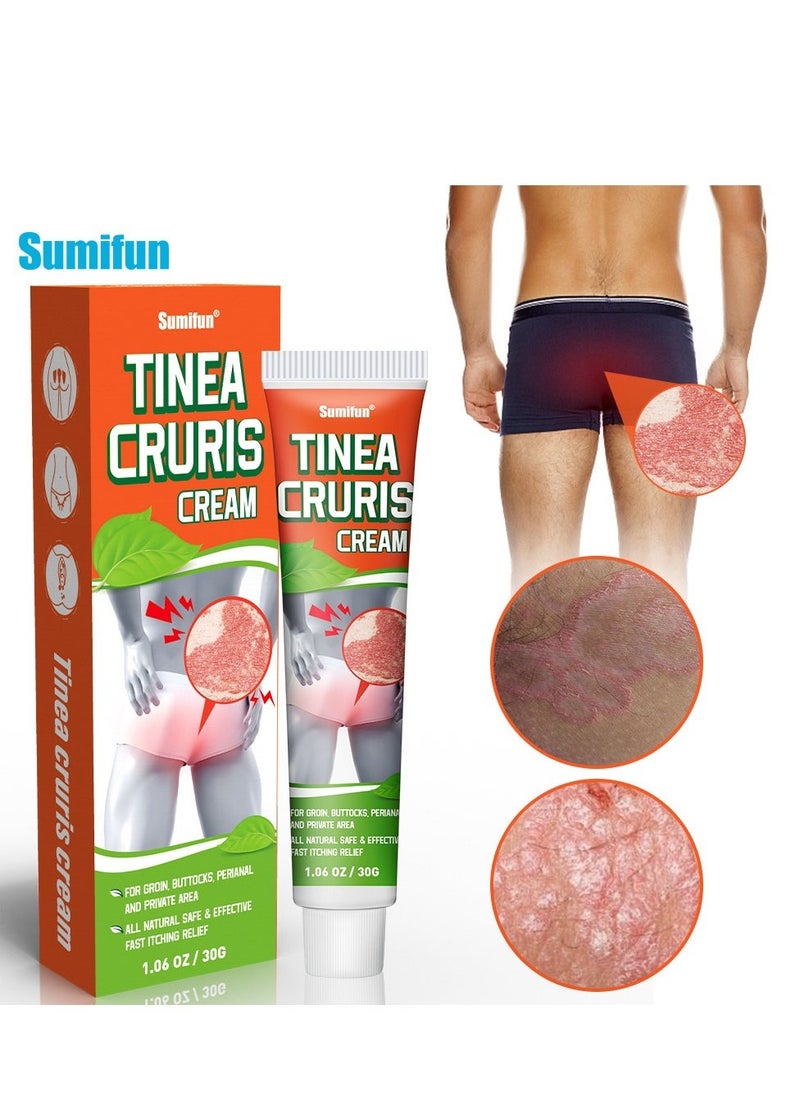 Sumifun Tinea Cruris Cream,For Groin Private Area. All Natural Safe Effective Fast Itching Relief ,Fungal Infections, Anti-itch, Relief for Sensitive, Irritated Skin 30g - Image 1