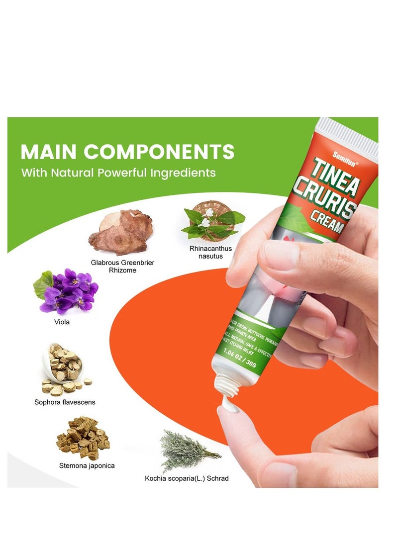 Sumifun Tinea Cruris Cream,For Groin Private Area. All Natural Safe Effective Fast Itching Relief ,Fungal Infections, Anti-itch, Relief for Sensitive, Irritated Skin 30g - Image 4