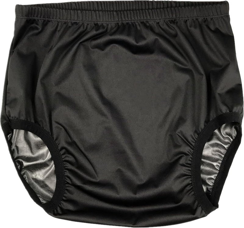 Adult Diaper Cover for Incontinence, Active Waterproof Latex Pants with A Lightly Absorbent Cotton Layer, Noiseless Reusable Washable Pull Up Plastic Pants (No Cotton 3XL)