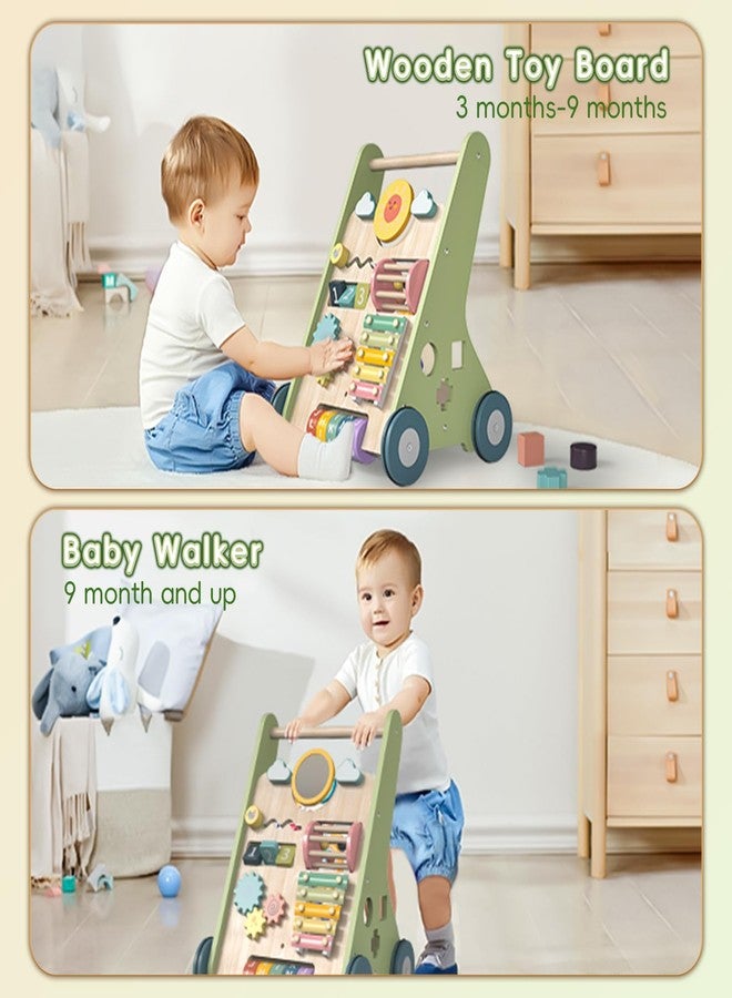Bautia Wooden Baby Walker, Montessori Walker for Babies 6-12 Months, Push Walking Toys for 1 Year Old Learning to Walk - Image 3