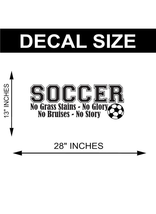 Empresal - Soccer Sports Vinyl Wall Decal Children Decor No Grass Stains Glory Boys Room Art Lettering Childrens Quote Bruises Story Sticker Kids - Image 1
