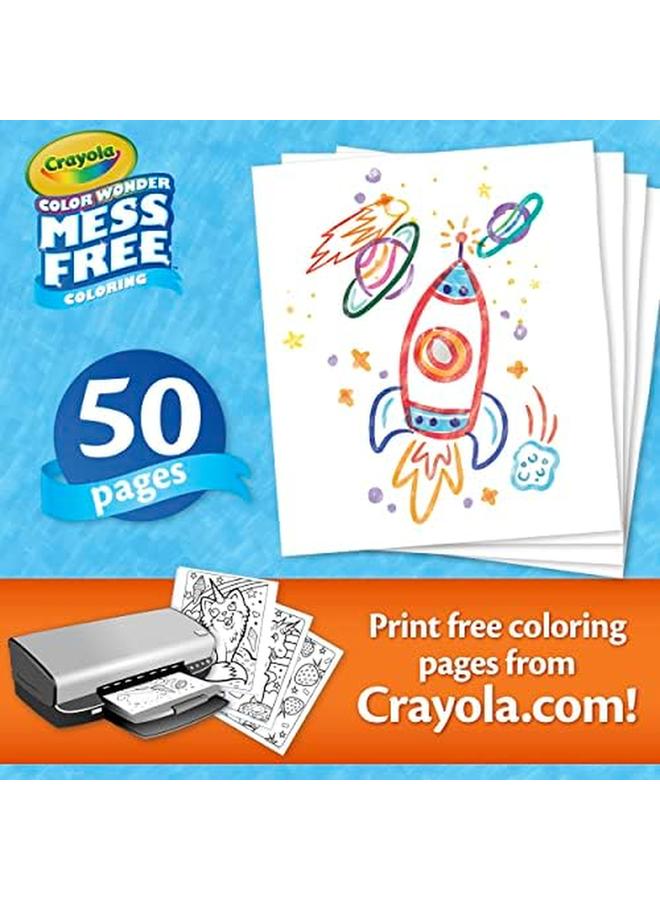 Crayola Color Wonder Mess Free Coloring Blank Coloring Pages 50 Count Printable Page Refill Set - Image 2