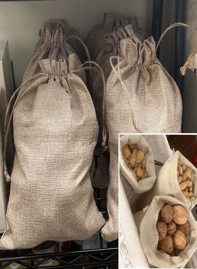 MOUYAT 30 PCS 8 x 12 Inch Burlap Bags with Drawstring, Reusable Burlap Drawstring Gift Bags, Party Favor Sacks Bulk for Wedding Party Christmas Birthday Presents Snacks Jewelry Kitchen Storage - Image 4