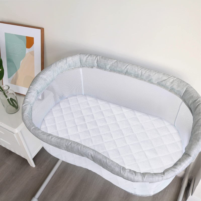 Biloban Bassinet Mattress Protector, Universal Fit for Halo Bassinest Swivel and Hourglass/Oval Bassinet Mattress, Ultra Soft Waterproof and Breathable, 2 Pack - Image 5