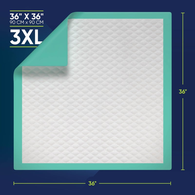 Munfix 50 Pack Disposable Bed Pads 36 X 36 Inches, Super Absorbent Extra Large Incontinence Underpads, 125 Gram Heavy Duty Ultra Absorbency Medical Chux, Baby Changing Pad, Dog Puppy Pet Training Pee Pad - Image 3