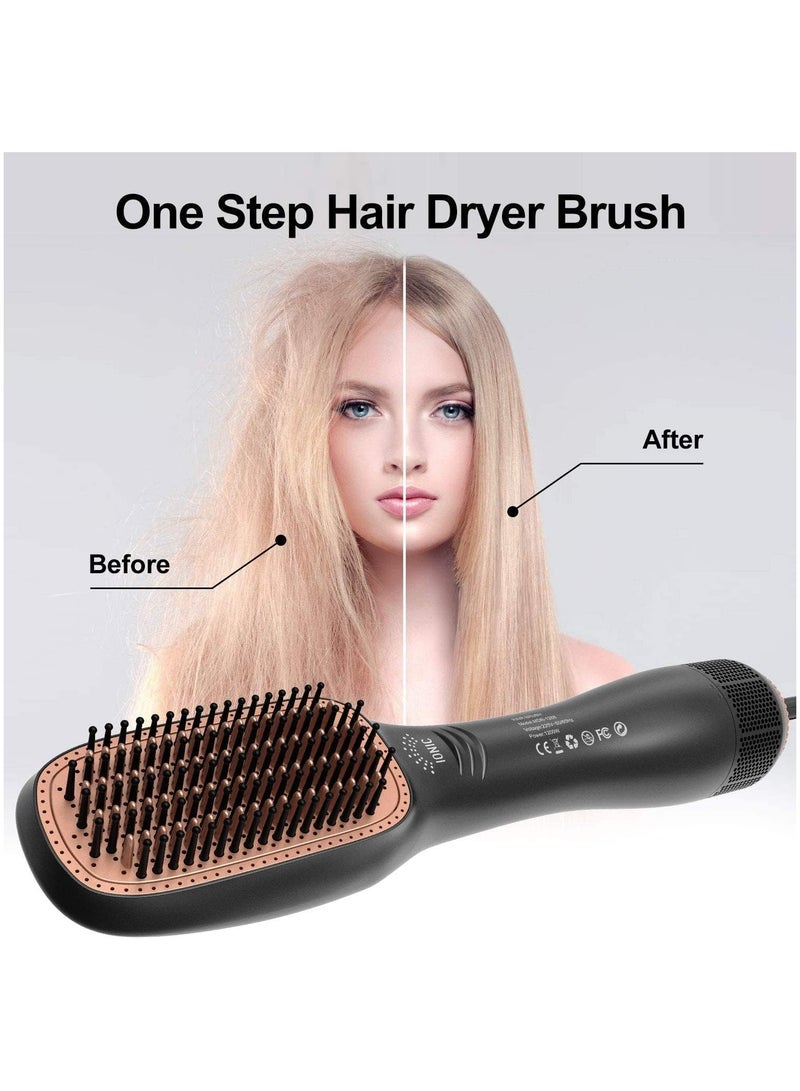 general Multifunctional Brush Hot Air Hair Straightener Comb with Ion Generator 3 in 1 Hair Dryer and Styler 1200W Hot Air Brush Hair straightener Comb 3 Speeds Hair Styler - Image 2