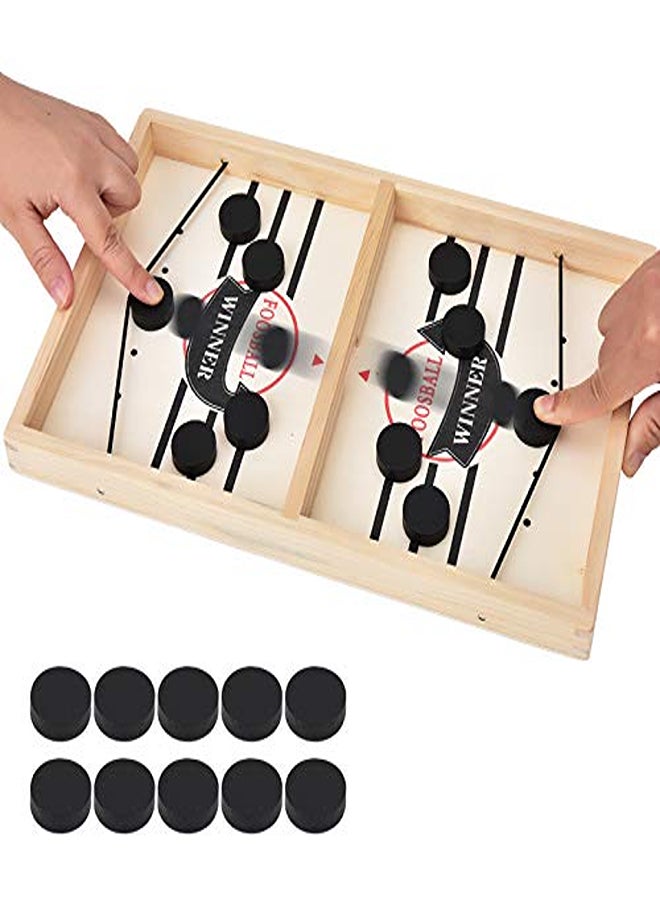 Wooden Quick Sling Puck Match Game - Image 1