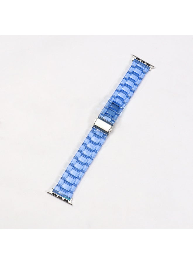 YLZ For Smart Watch Strap Straight Apple Ultra Candy Color Acrylic Transparent Rainbow Strap - Image 1