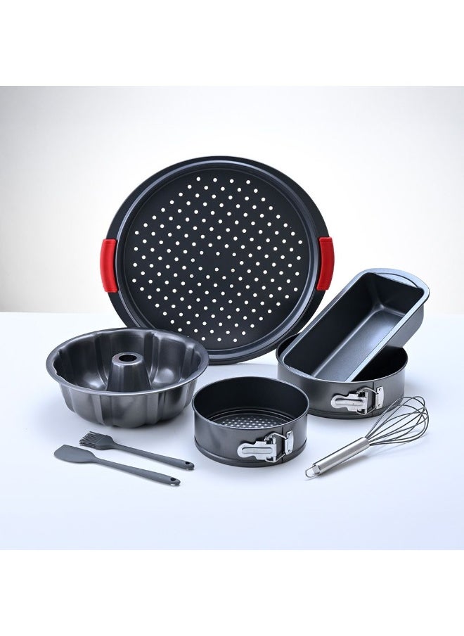 DANUBE HOME Chef's Delight 8-Piece Carbon Steel Baking Set – Premium Non-Stick Bakeware, Oven Safe, Durable & Heat-Resistant, Perfect for Baking Cakes, Cookies & More | Easy to Clean 