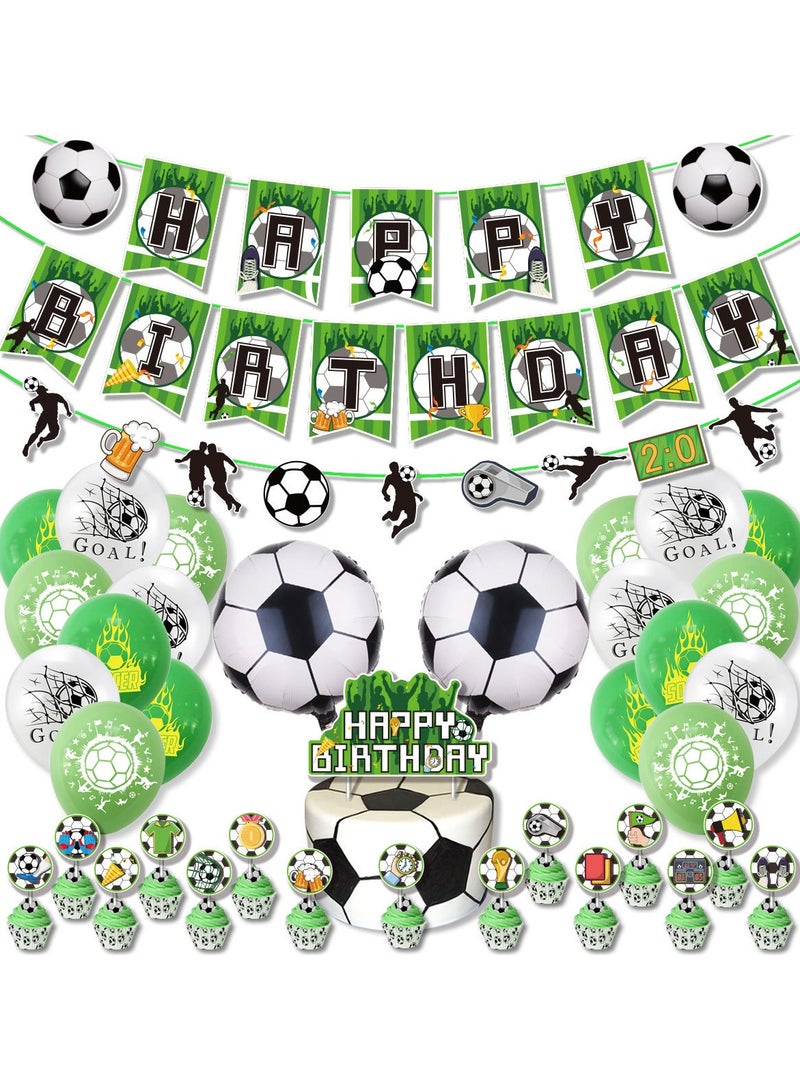 38 PCS Football Theme Party Decoration Balloon Boy Happy Birthday Supplies - Image 1
