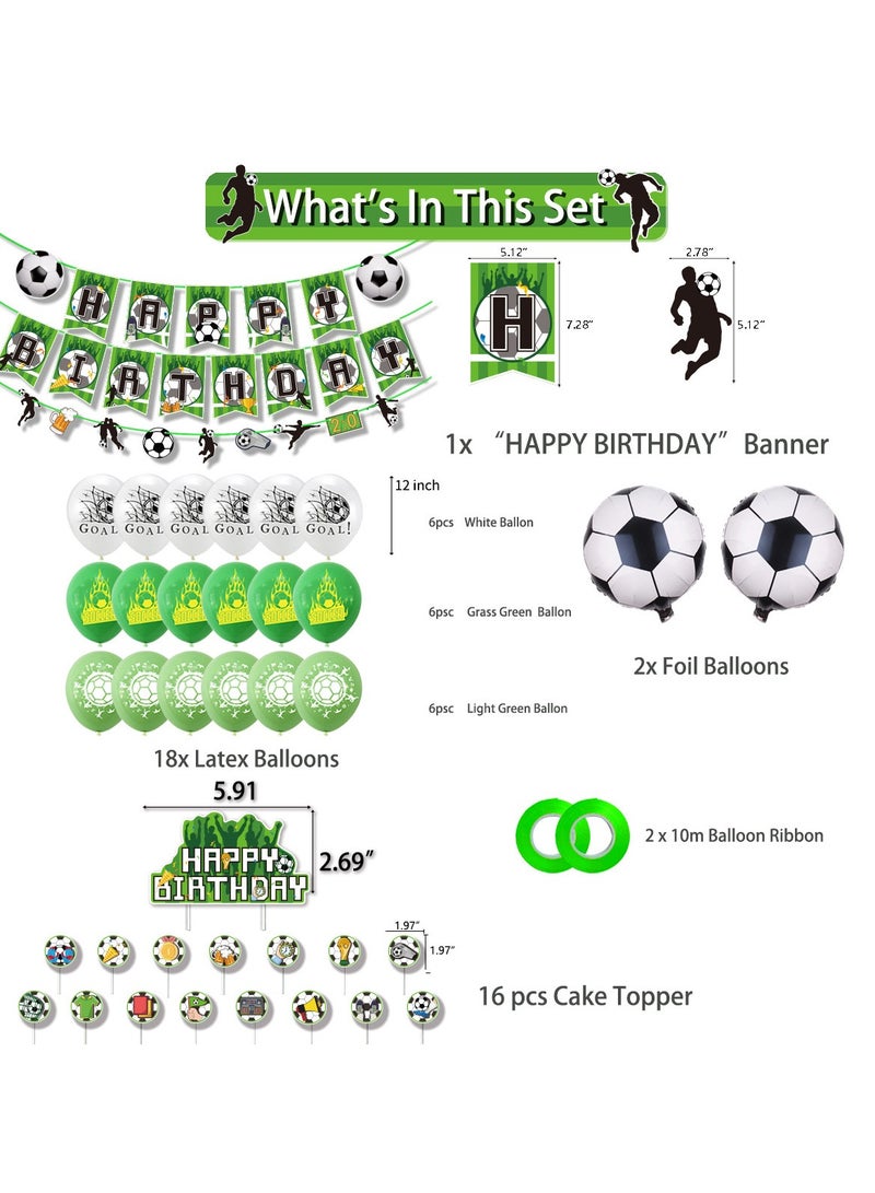 38 PCS Football Theme Party Decoration Balloon Boy Happy Birthday Supplies - Image 2