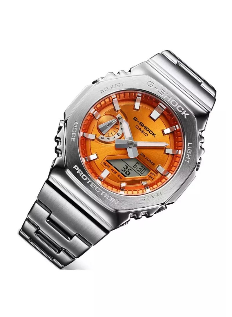 جي شوك ساعة رجالية رقمية تناظرية من الفولاذ - GM-2110D-4ADR - Image 2