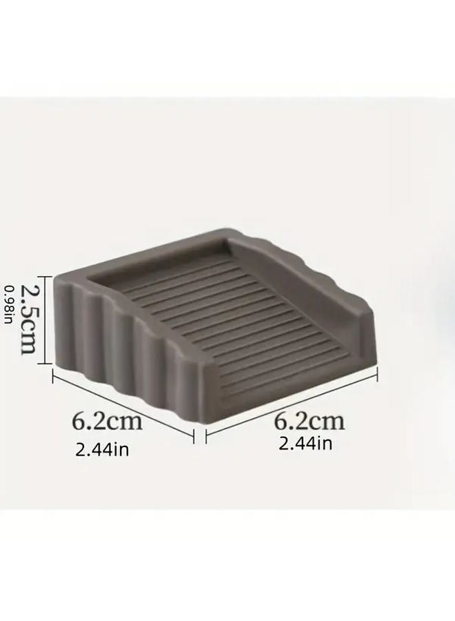 Black Windproof Door Stopper Non Slip Rubber Wedge Matte Surface Safety Protection - Image 3