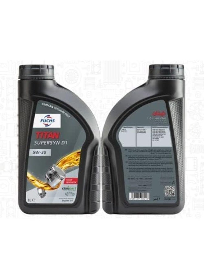 FUCHS Fox Titan 5w30 Super SYN D1 Dexos engine oil 1 liter - Fuchs - Image 2
