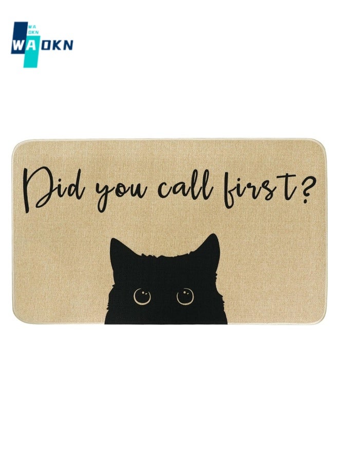 WAOKN Humor Fun Door Mat, Fun Foot Mat for Exterior Entrance, Welcome Mat Outdoor Fun Welcome Mat with Non Slip Rubber Backing Front Door Indoor Entrance Porch 50X80 CM  - Image 1