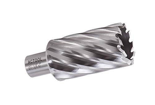 ACTOOL 1-3/8" Diameter × 2" Depth of Cut HSS ANNULAR Cutter with 3/4'' Weldon Shank - Image 1