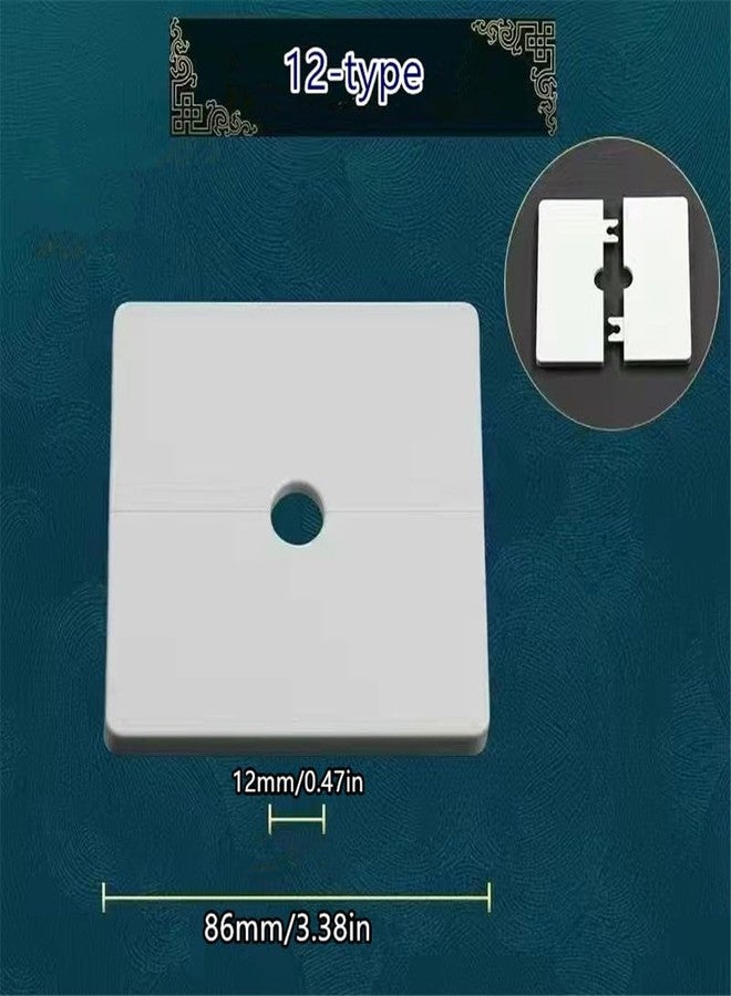 shenghang Wall Split Square Shower Arm Flange Escutcheon Plate Cover for Fixed Shower Head Faucet - Standard 1/2 Inch (12mm/0.47in) - Image 2