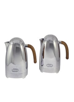 Homemaker Flask Silver 1/1L 2 Pieces Stainless Steel Flask Set – Premium Insulated Flasks for Hot and Cold Beverages | Durable & Leak-Proof Design  - Image 1