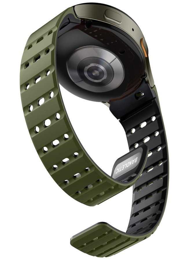 Bandletic Magnetic Strap Compatible with Samsung Galaxy Watch 7 6 5 4 44mm 40mm, Soft Thin Silicone Replacement Bands for Galaxy Watch 6 Classic 43mm 47mm/ 5 Pro 45mm/ 4 Classic 42mm 46mm, 5.9-7.7 - Image 1
