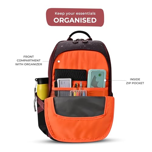 Gear Cosmonaut Backpack 19"/38L Large Water Resistant School Bag/Casual Backpack/Daypack/Kids Bag for Boys/Girls (Maroon-White) - Image 5