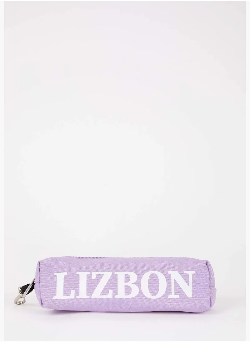 ديفاكتو Black Stitched Slogan Backpack