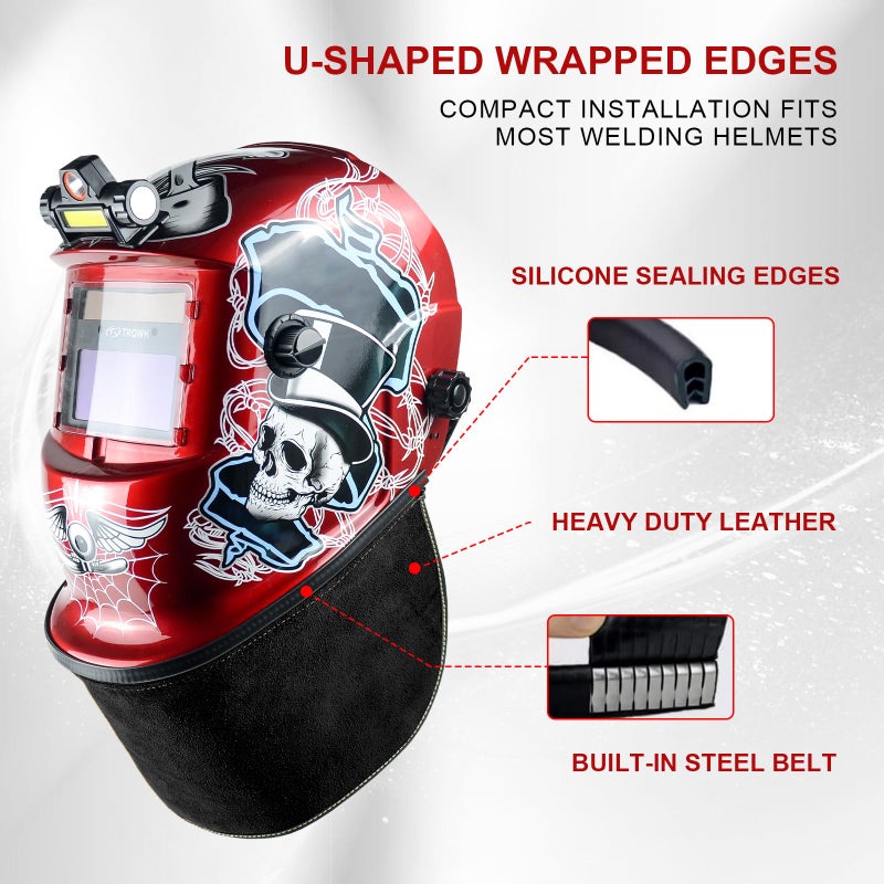 TRQWH Welding Helmet Bib Cover Extended Split Wrap-Around Helmet Back Cover with Press Fit Seal, for Most Welding Helmets (TRQ-Blackbib) - Image 5