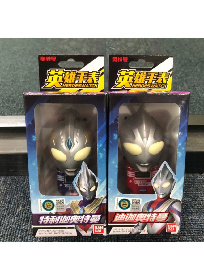 Generic - BANDAI BANDAI BANDAI Kate Liga DiGa Ultraman Hero Watch Timer Accessories Children Student Toys-Color:Dai Na Ultraman 22718 - Image 1