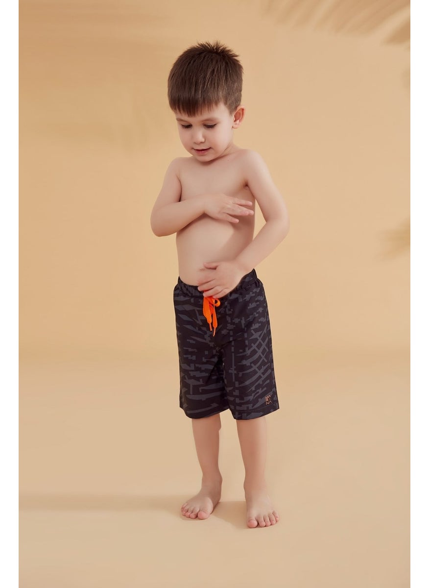 Marina Black Geometric Boy Shorts B2364  - Image 2