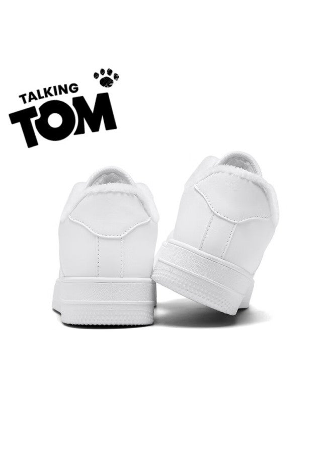 Talkingtom Uni Autumn Winter Fleece-lined Retro Classic Casual Sports Shoes White Fleece Lined Size 44 - Image 5