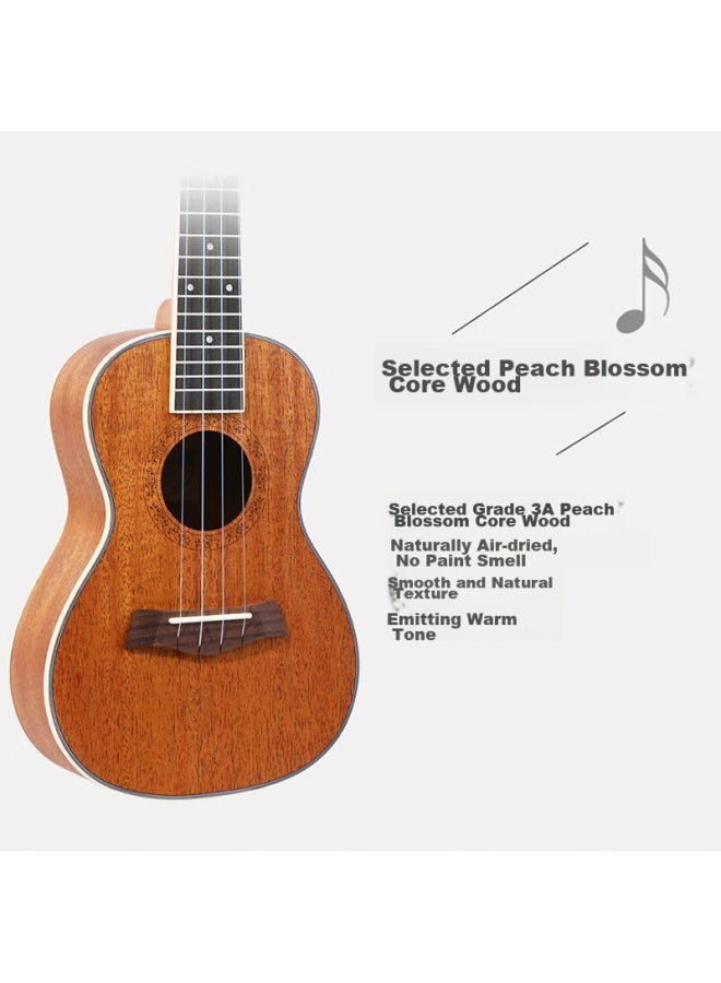 Mosen Muc800 Ukulele, Classic All-peach Wood Mini Guitar, 23 Inches - Image 5