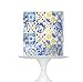 Topper Mediterranean Tile Pattern Edible Cake Decorating Icing Sheet Blue and Yellow lemon tiles bridal shower 8x10 Inch - Image 2