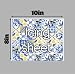 Topper Mediterranean Tile Pattern Edible Cake Decorating Icing Sheet Blue and Yellow lemon tiles bridal shower 8x10 Inch - Image 4