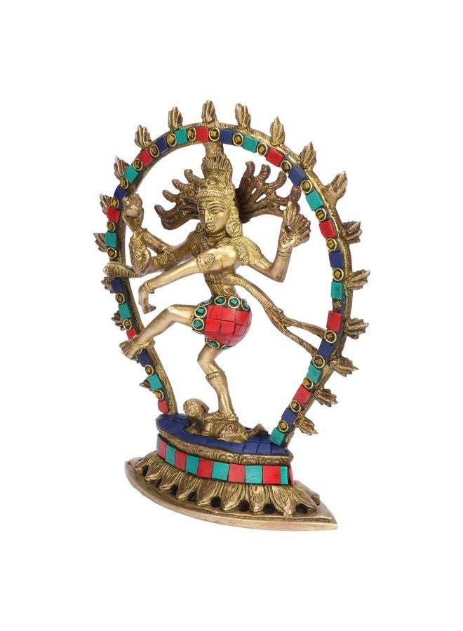 Kartique Colorful Brass Natraj Idol Statue - 8.5 Inches Height - Vibrant Decor and Spiritual Symbol - Image 5