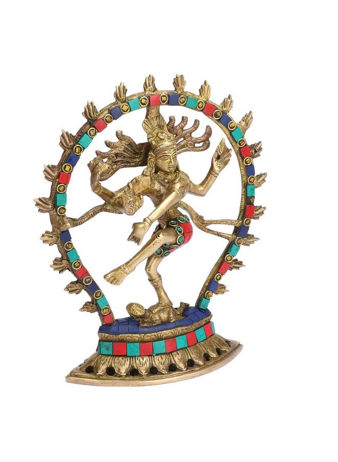 Kartique Colorful Brass Natraj Idol Statue - 8.5 Inches Height - Vibrant Decor and Spiritual Symbol - Image 4