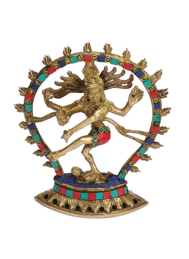 Kartique Colorful Brass Natraj Idol Statue - 8.5 Inches Height - Vibrant Decor and Spiritual Symbol - Image 3