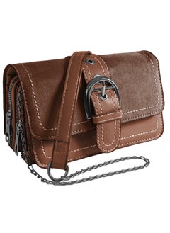 Generic Color-Block (405) Crossbody Bags for Women Leather Cross Body Purses Cute Designer Handbags Shoulder Bag Medium Size  - Image 1