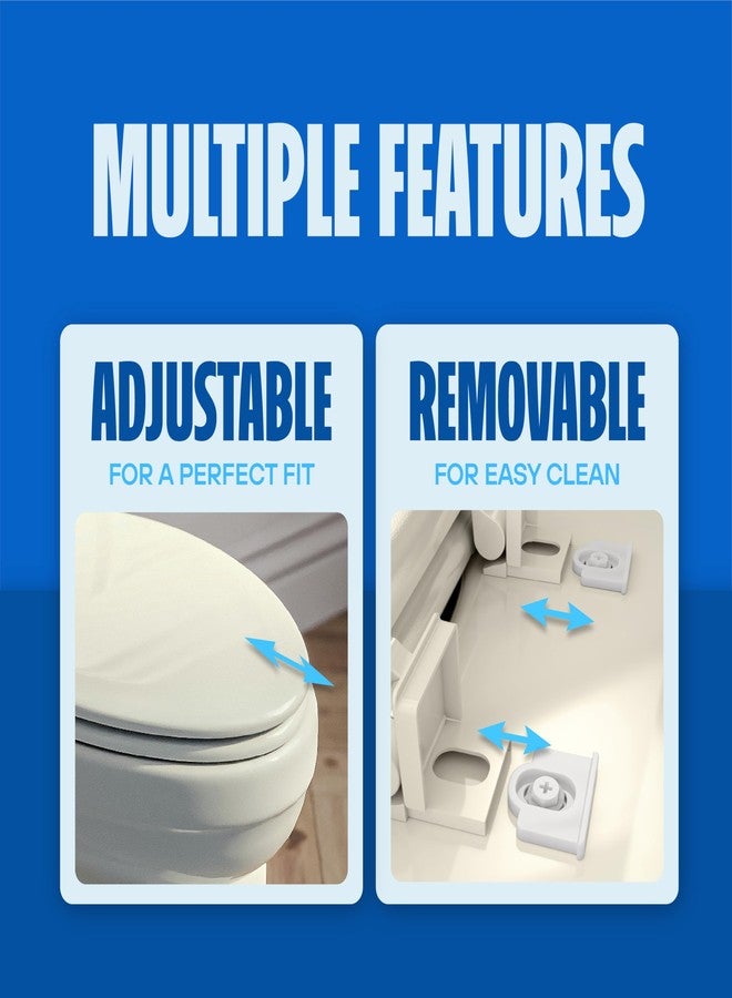 Highcraft B4TSWE Elongated Molded Wood Toilet Seat Slow Close ? Easy Remove ? Adjustable Hinge, Bone - Image 4
