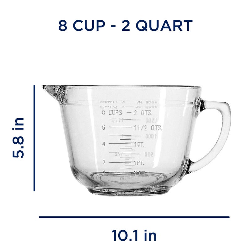 Anchor Hocking Batter Bowl, 2 Quart Glass Mixing Bowl - Image 3