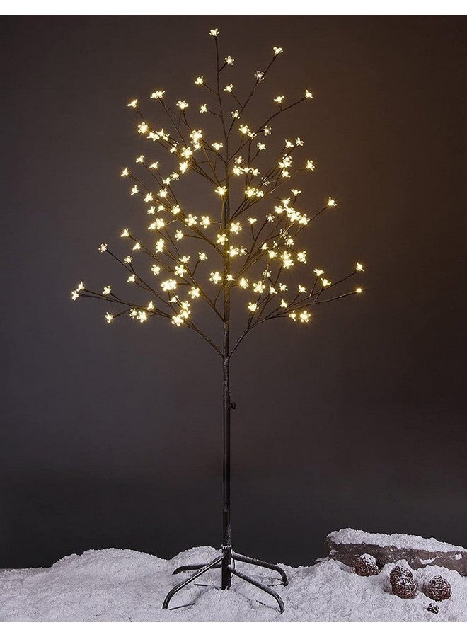 Lightshare Cherry Blossom Tree 5FT 128 LED Lighted Tree for Decoration Inside and Outside, Home Patio Wedding Festival Christmas Decor, Warm White - Image 1