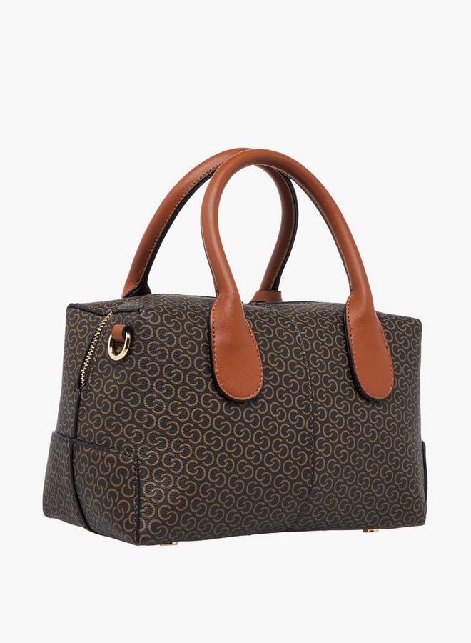 Celeste Monogram Print Tote Bag with Coin Pouch and Zip Closure  - Image 4