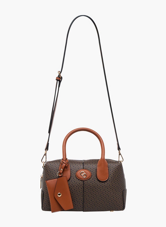Celeste Monogram Print Tote Bag with Coin Pouch and Zip Closure  - Image 3