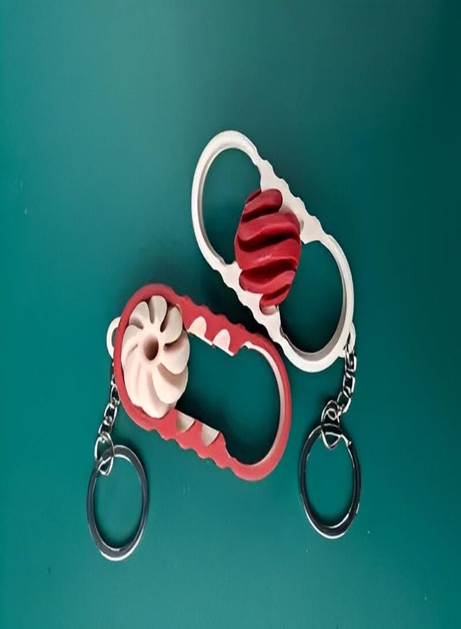 سلسلة مفاتيح فقاعية ثلاثية الأبعاد على شكل مكعبات، لعبة حسية لتخفيف التوتر، متعددة الألوان، عبوة من قطعتين، لعبة على شكل مجسم - Image 3