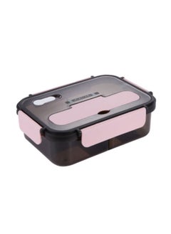 Large Capacity Lunch Box - 3 Compartment Lunch Container for Adults and Children, Food Grade Plastic Lunch Box with Spoon and Fork