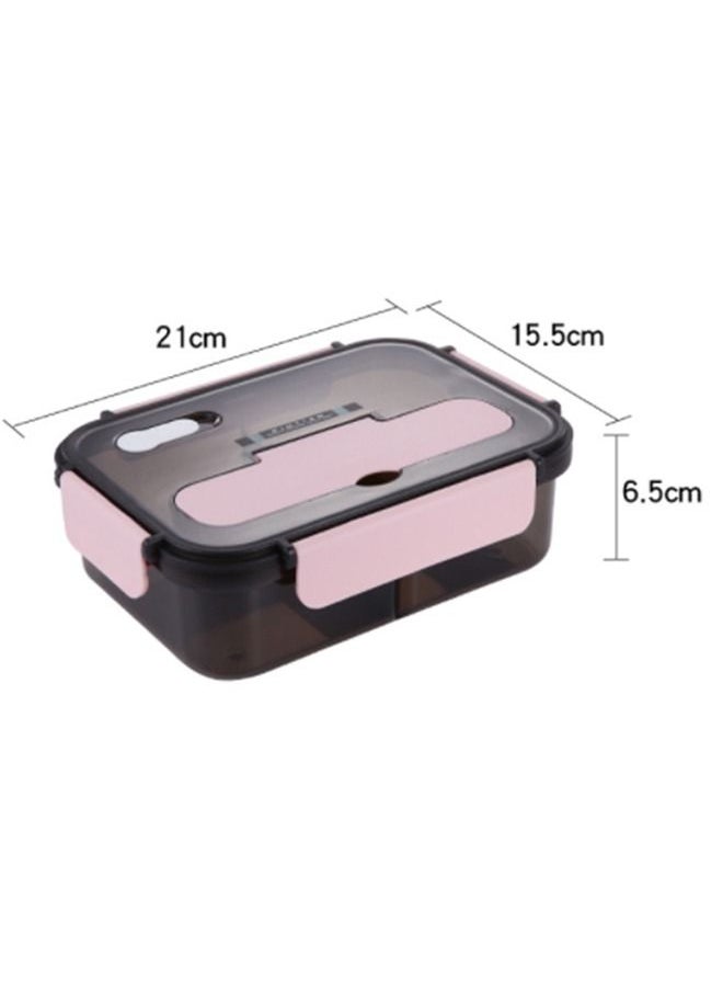 Arabest - Large Capacity Lunch Box - 3 Compartment Lunch Container for Adults and Children, Food Grade Plastic Lunch Box with Spoon and Fork - Image 1