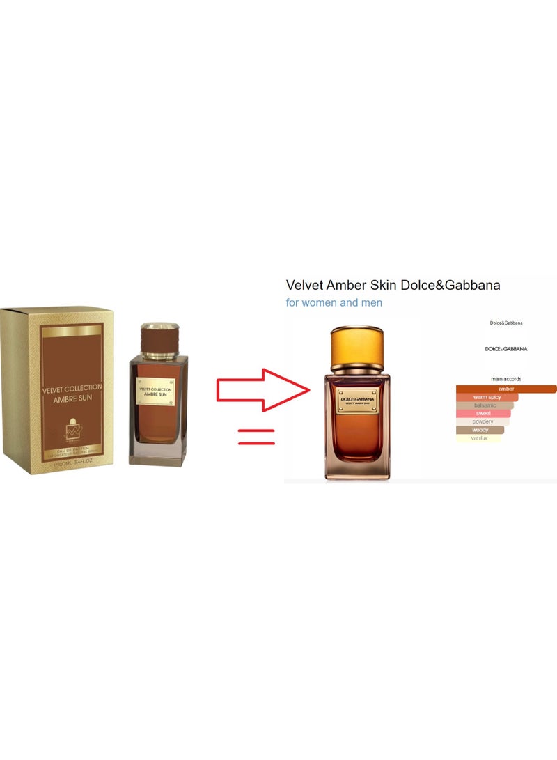 Milestone™ Velvet Collection Amber Sun Eau De Parfum For Unisex - 100ml( Velvet Amber Skin by Dolce&Gabbana ) - Image 2