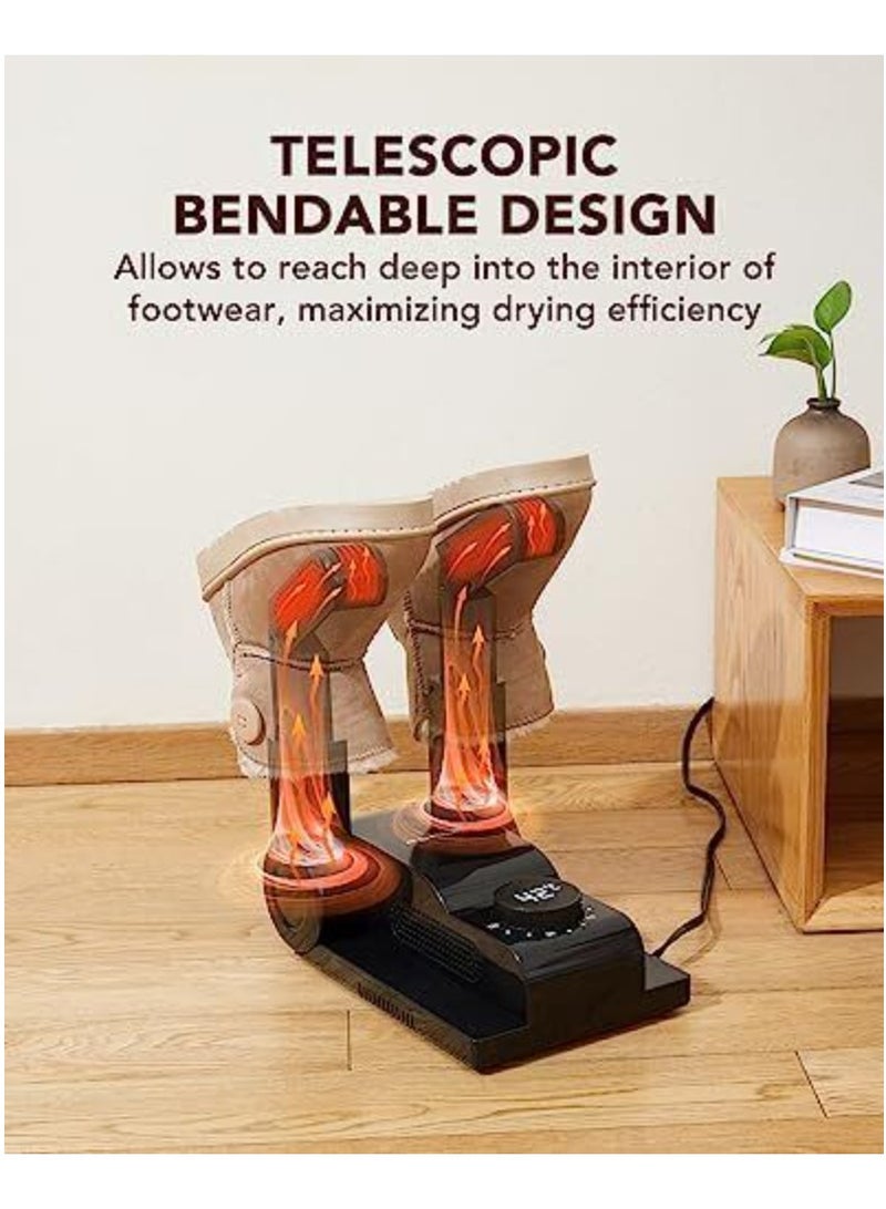 بايكو مجفف الأحذية لأحذية العمل ومجفف الأحذية مع مؤقت إيقاف تلقائي لمنفاخ الحرارة (أسود) - Image 1