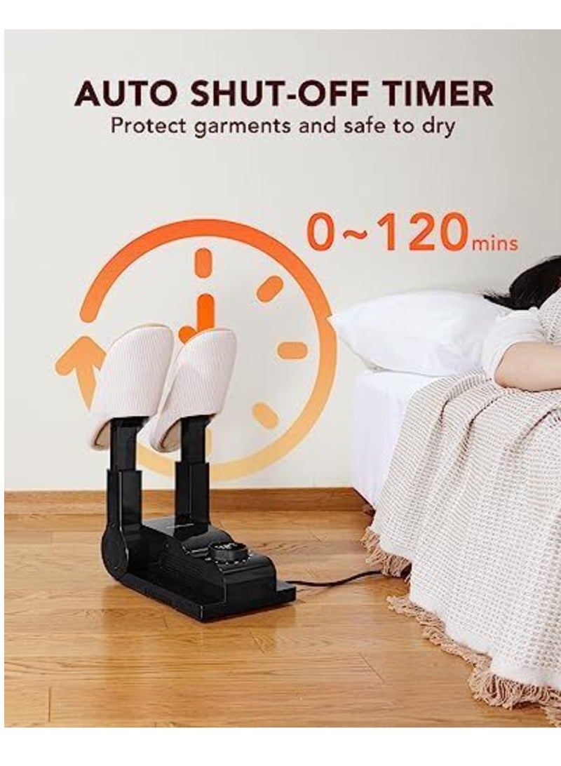 بايكو مجفف الأحذية لأحذية العمل ومجفف الأحذية مع مؤقت إيقاف تلقائي لمنفاخ الحرارة (أسود) - Image 3