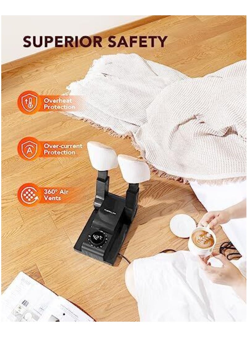 بايكو مجفف الأحذية لأحذية العمل ومجفف الأحذية مع مؤقت إيقاف تلقائي لمنفاخ الحرارة (أسود) - Image 4